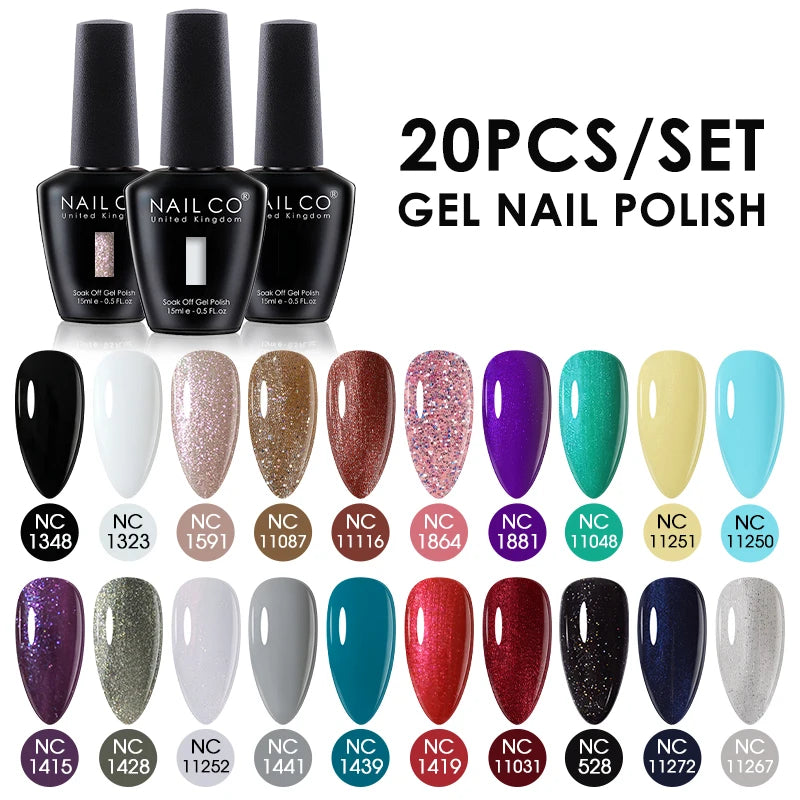 20/30pcs Gel Nail Polish Set Spring Summer Color