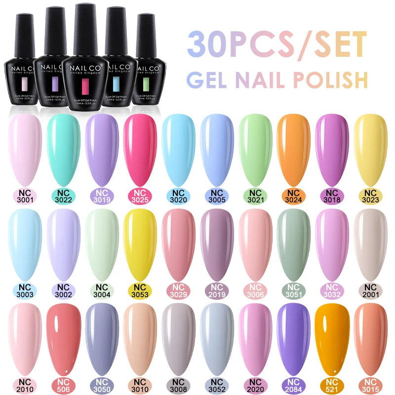 20/30pcs Gel Nail Polish Set Spring Summer Color