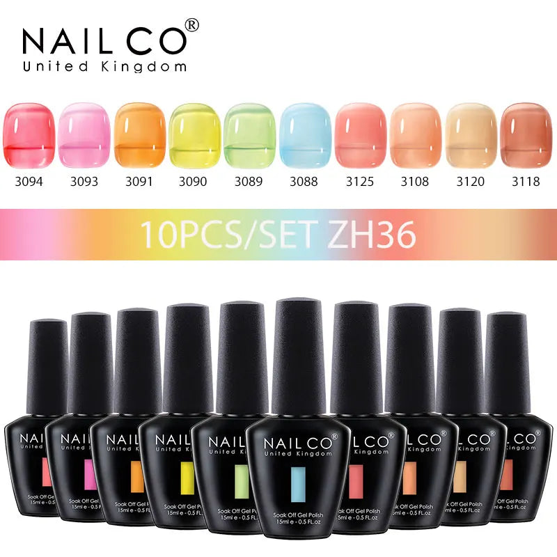10pcs/Set Nude Colors Gel Nail Polish