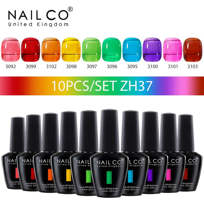 10pcs/Set Nude Colors Gel Nail Polish