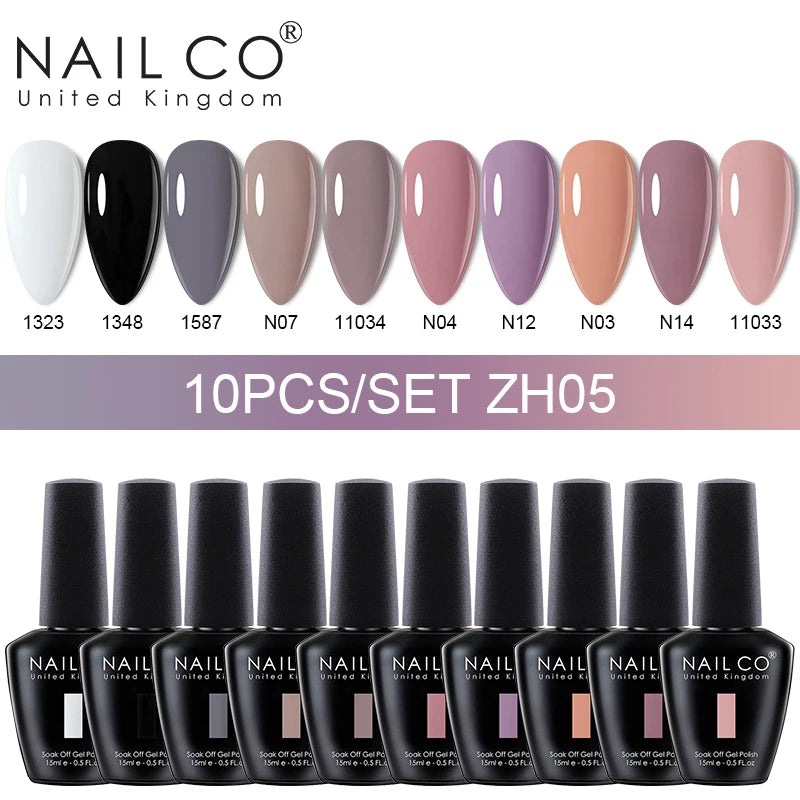 10pcs/Set Nude Colors Gel Nail Polish