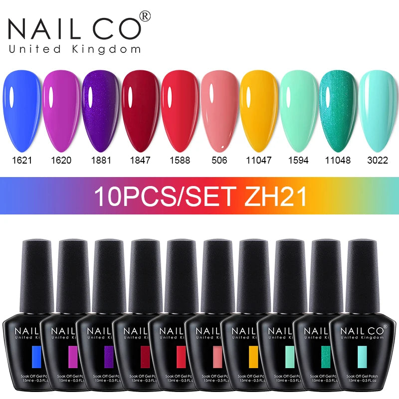10pcs/Set Nude Colors Gel Nail Polish