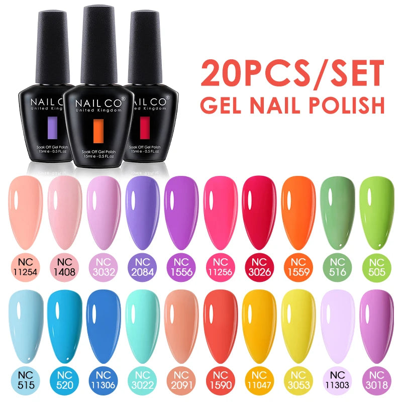 20/30pcs Gel Nail Polish Set Spring Summer Color
