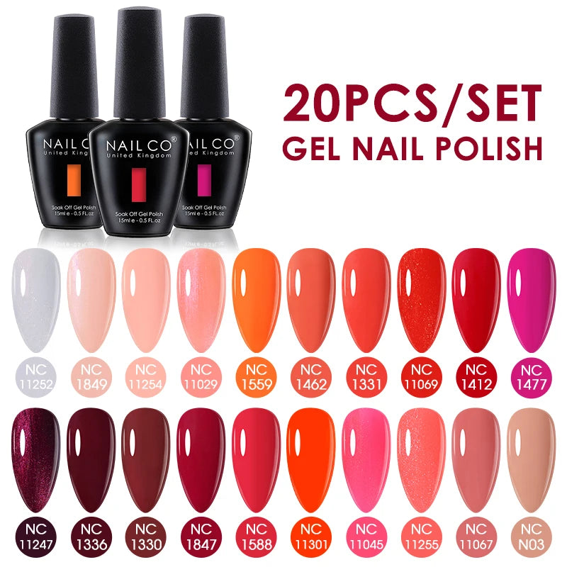 20/30pcs Gel Nail Polish Set Spring Summer Color