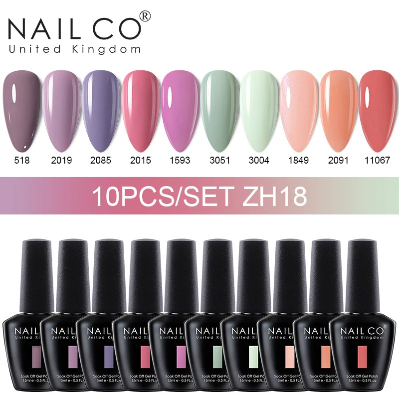 10pcs/Set Nude Colors Gel Nail Polish