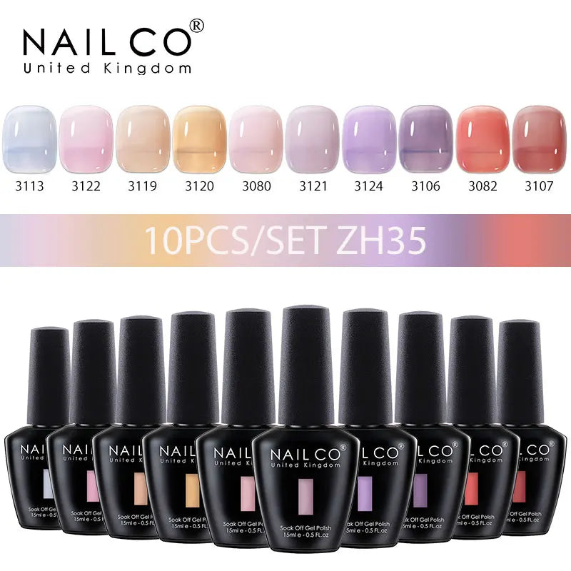 10pcs/Set Nude Colors Gel Nail Polish