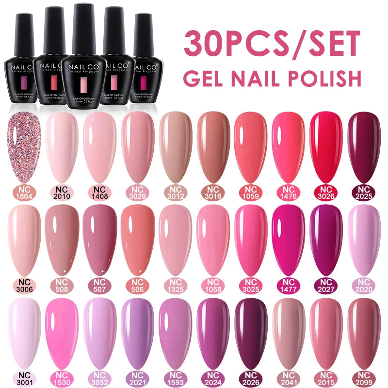20/30pcs Gel Nail Polish Set Spring Summer Color