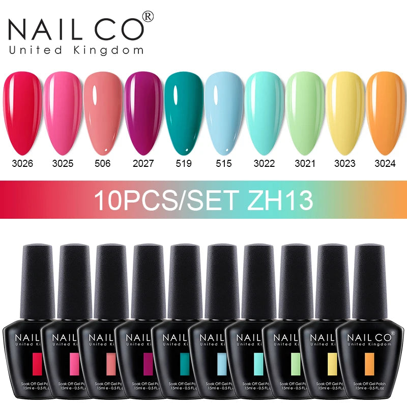 10pcs/Set Nude Colors Gel Nail Polish