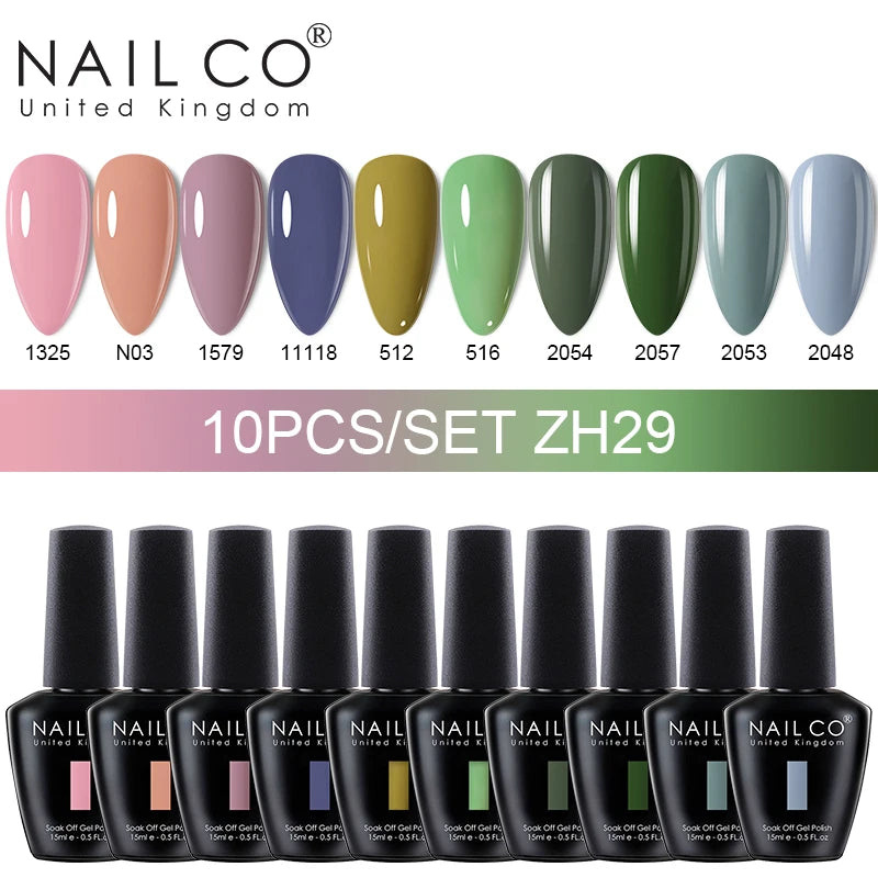 10pcs/Set Nude Colors Gel Nail Polish