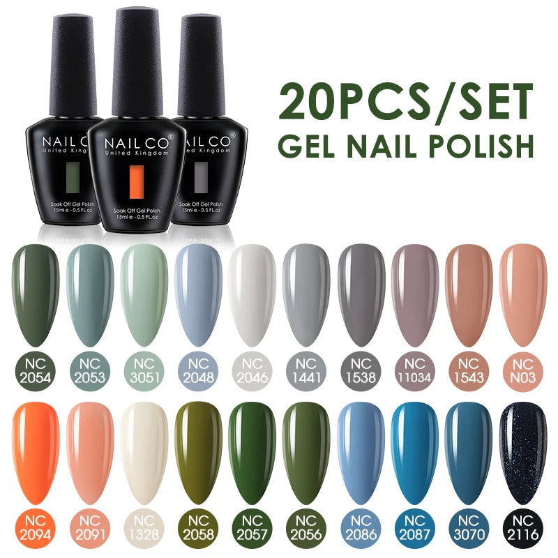 20/30pcs Gel Nail Polish Set Spring Summer Color