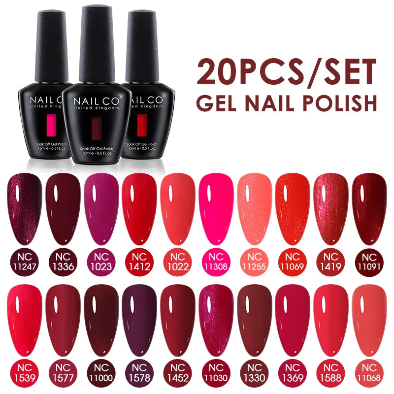 20/30pcs Gel Nail Polish Set Spring Summer Color