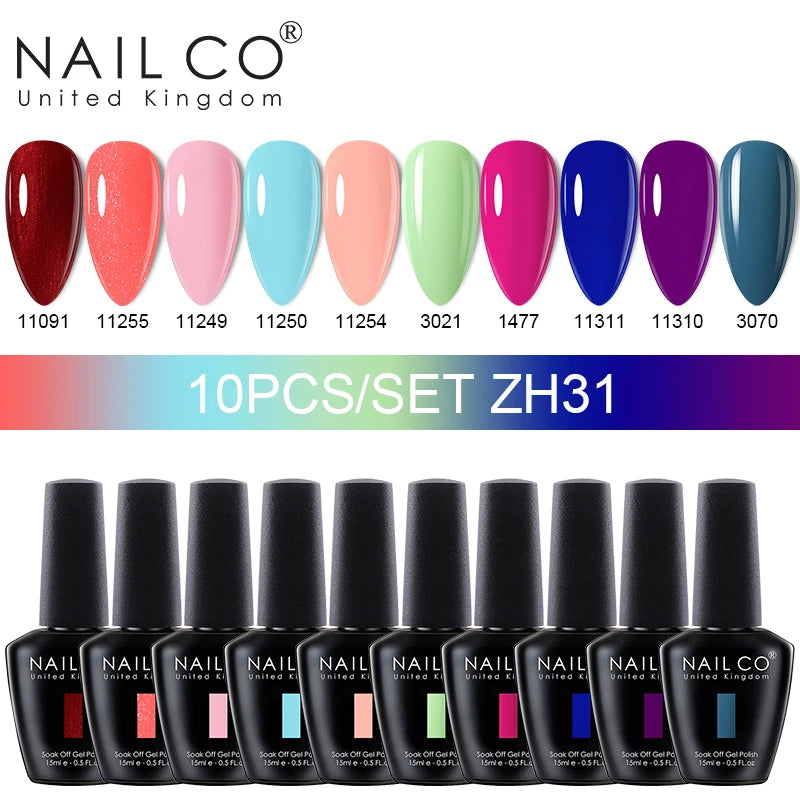 10pcs/Set Nude Colors Gel Nail Polish