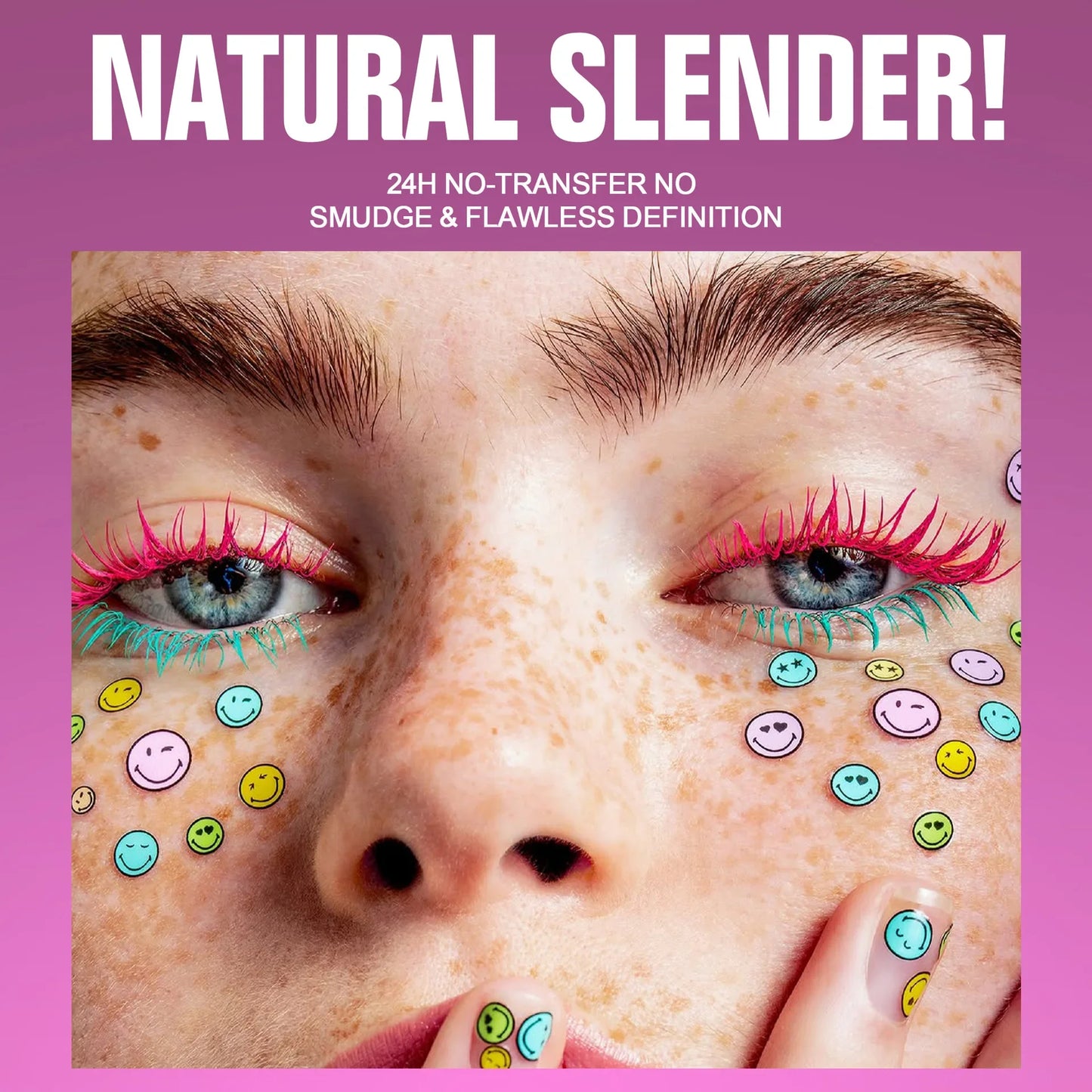 10 Colors Waterproof Volumizing Mascara Smudge-Proof