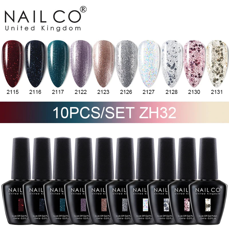 10pcs/Set Nude Colors Gel Nail Polish
