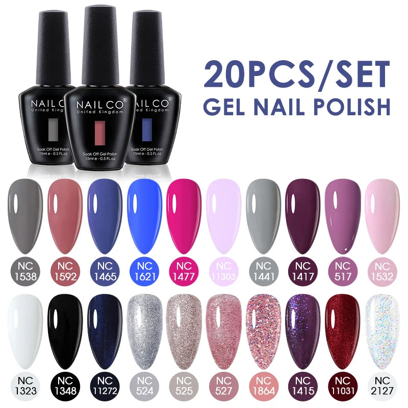 20/30pcs Gel Nail Polish Set Spring Summer Color