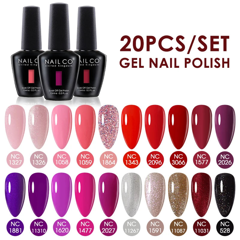 20/30pcs Gel Nail Polish Set Spring Summer Color