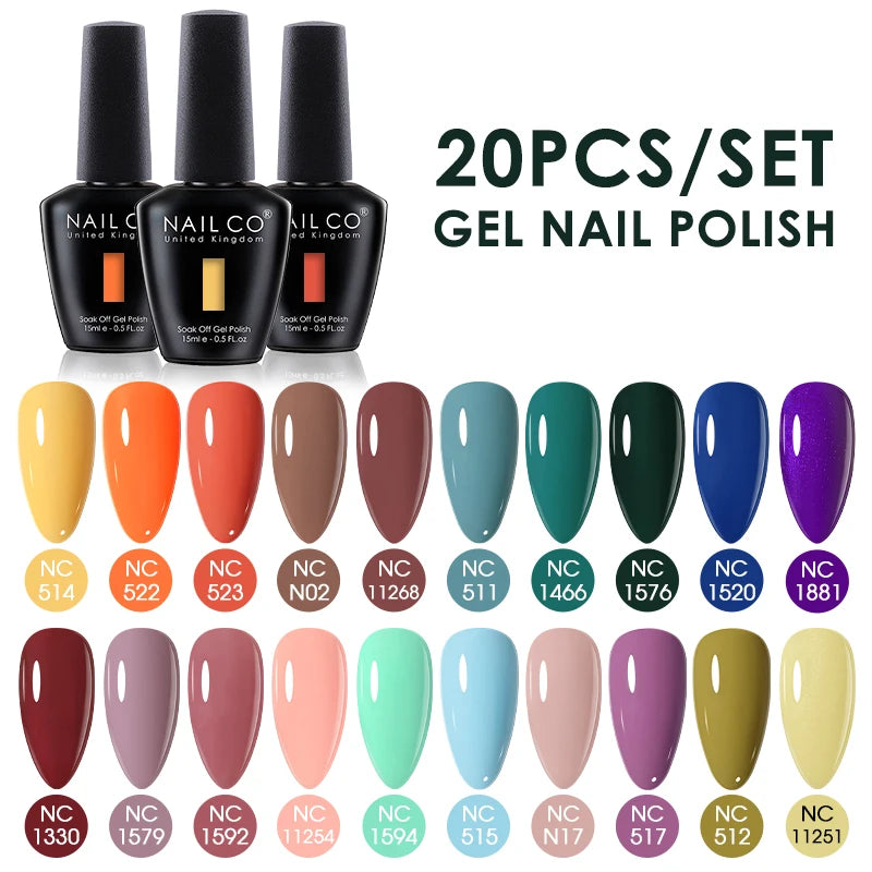 20/30pcs Gel Nail Polish Set Spring Summer Color