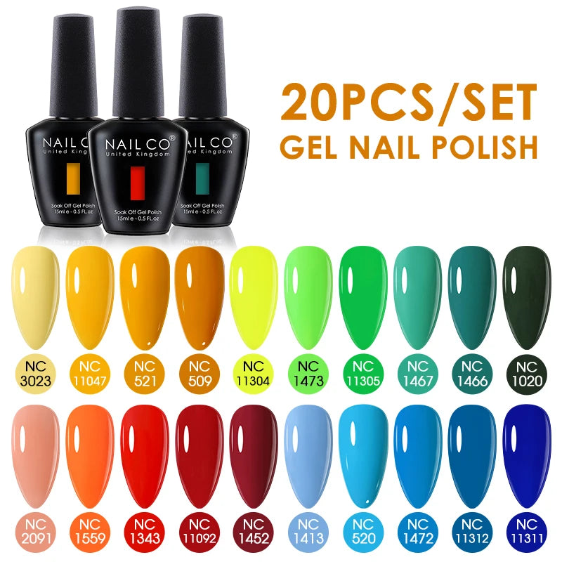 20/30pcs Gel Nail Polish Set Spring Summer Color