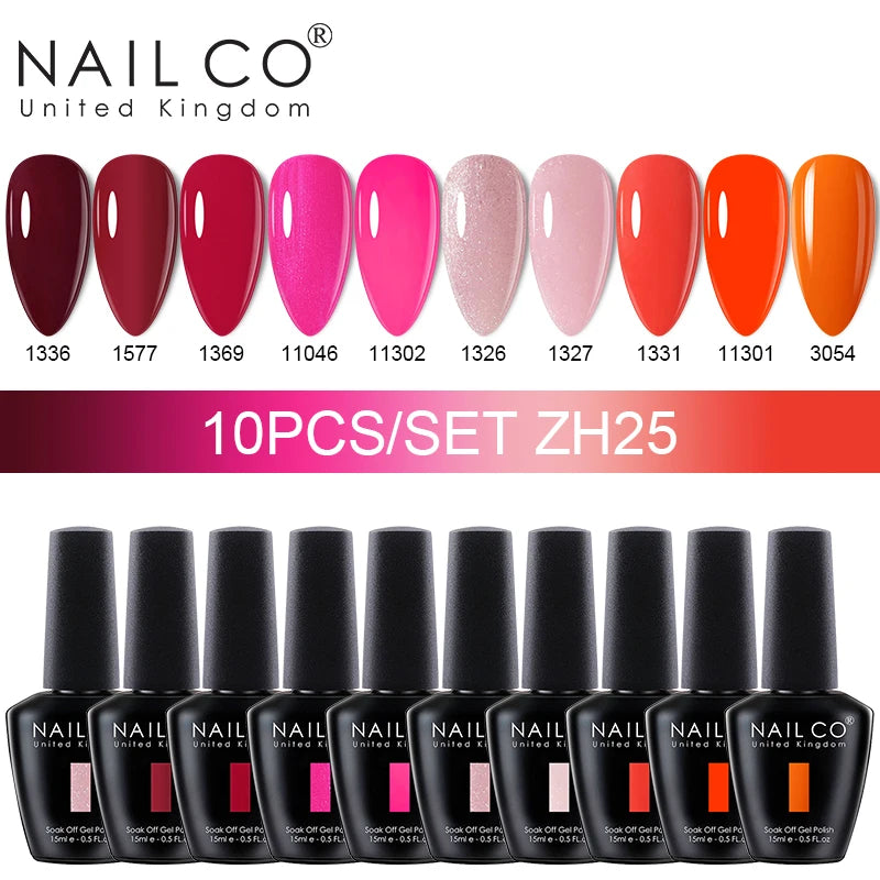 10pcs/Set Nude Colors Gel Nail Polish