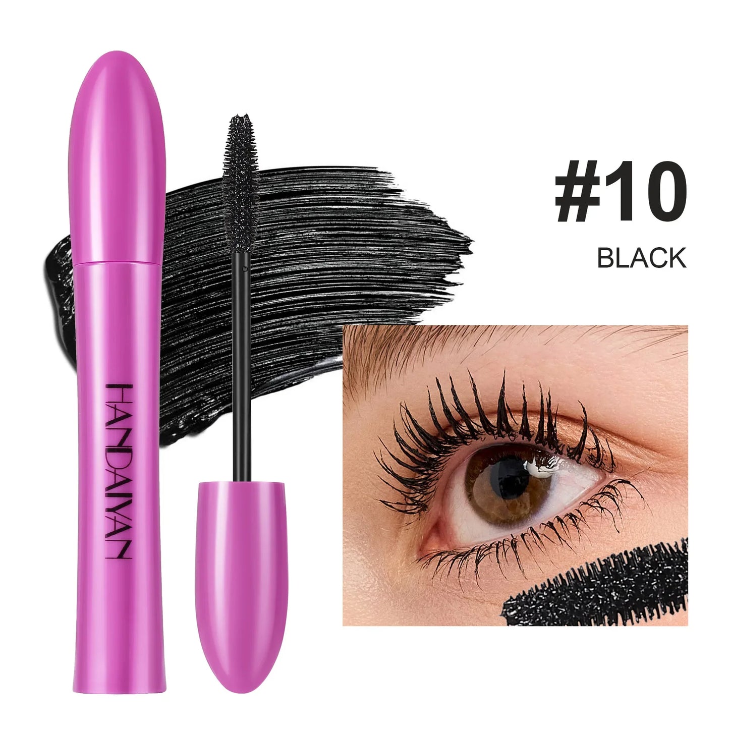 10 Colors Waterproof Volumizing Mascara Smudge-Proof