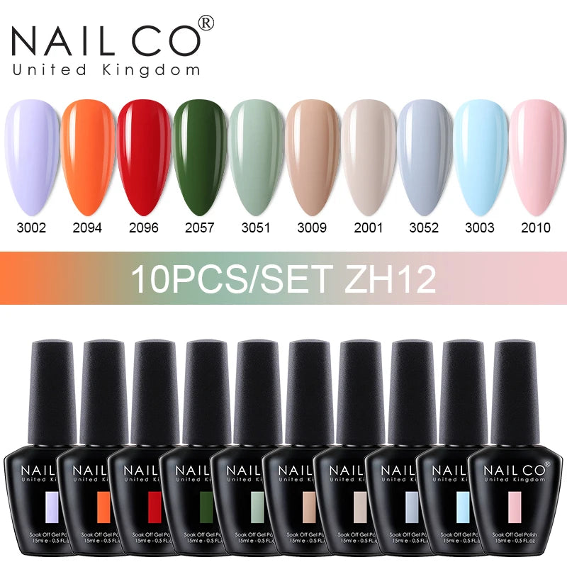 10pcs/Set Nude Colors Gel Nail Polish