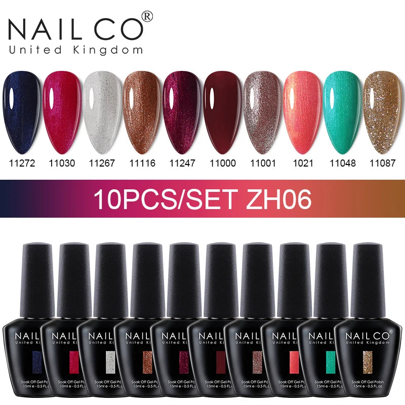 10pcs/Set Nude Colors Gel Nail Polish