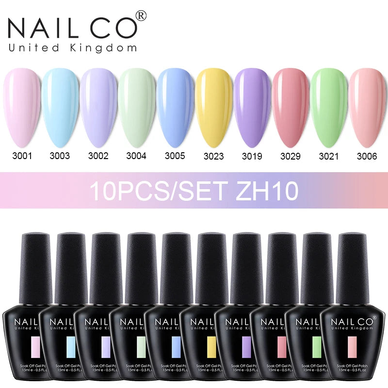 10pcs/Set Nude Colors Gel Nail Polish