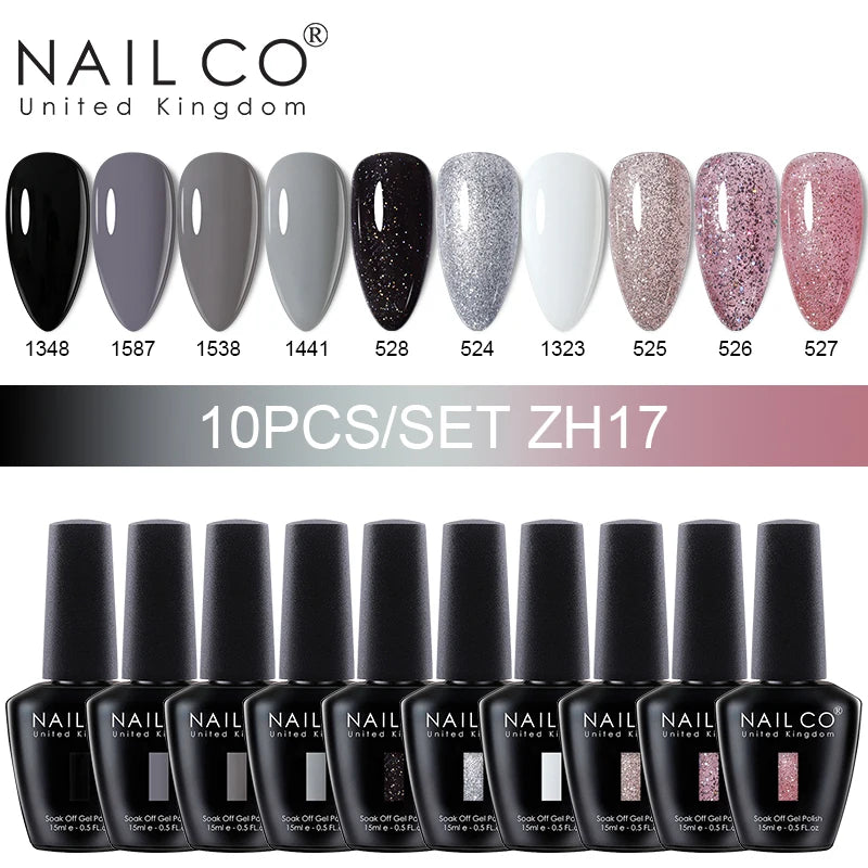 10pcs/Set Nude Colors Gel Nail Polish