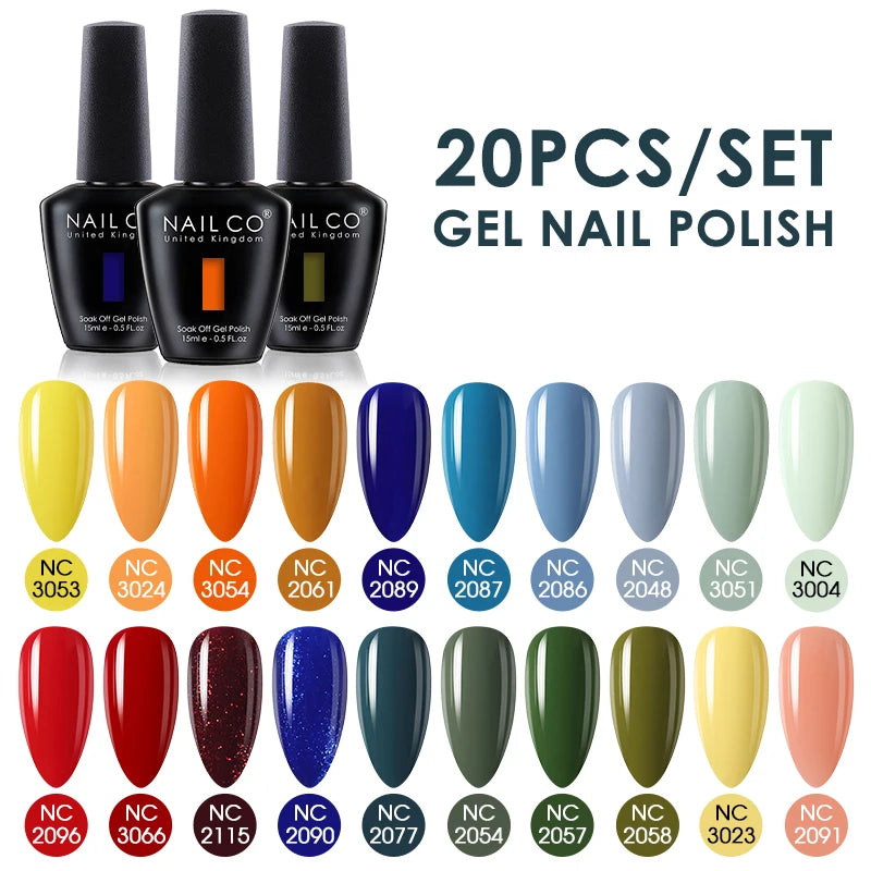 20/30pcs Gel Nail Polish Set Spring Summer Color