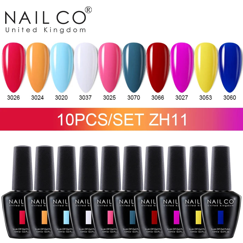 10pcs/Set Nude Colors Gel Nail Polish